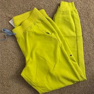 Figs Neon Yellow Zamora  Jogger Pants